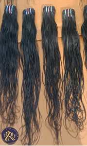 100% virgen indio de alta calidad ondulado estilo recto extensión de cabello rizado Natural cabello humano crudo sin procesar India para trenzar - Product Image 2