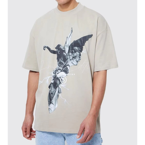 Camisetas Personalizadas al por Mayor con Logotipo OEM, Impresión DTG, Cuello Redondo, 100% Algodón, de Alta Calidad para Hombre - Product Image 4