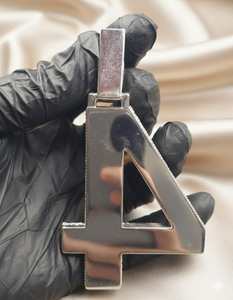 Colgante de Lujo con Letras y Números Personalizados, Plata de Ley 925, Moissanita VVS, Estilo Hip Hop - Product Image 2