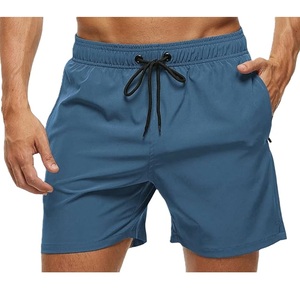 Shorts de bain pour hommes en polyester tissé avec bordure contrastante, imprimé AOP, élastique en nylon, séchage rapide, décontracté, fournisseur du Bangladesh - Product Image 5