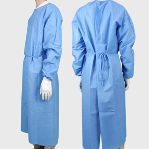 Batas Quirúrgicas Médicas Desechables con Tejido No Tejido Impermeable de PP y PE y Puño Elástico para Aislamiento Hospitalario - Product Image 5