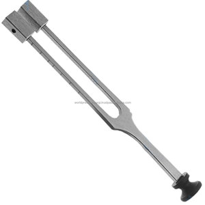 Diapasón manual de acero inoxidable WORLD PRECISION SURGICAL WPS-TF-128 para cirugía general y otorrinolaringología, instrumento de clase I con certificación CE - Product Image 5