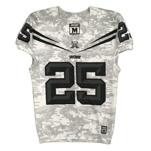 Maillot de football américain personnalisé 100% polyester extensible pour hommes adultes respirant anti-UV séchage rapide entraînement court taille plus - Product Image 1