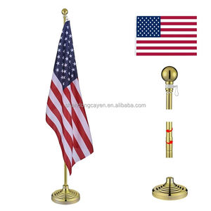 Bandera de Interior de poliéster 100d de publicidad barata Bandera de oficinas de lujo NACIONAL DE Camerún con soporte de poste - Product Image 4