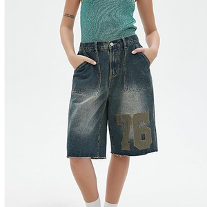 Proveedor de Pantalones Cortos de Mezclilla con Lavado Ácido al por Mayor, Unisex, Corte Holgado, Estilo Urbano, Vintage, de Algodón - Product Image 5