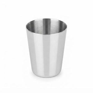 Gobelet en acier inoxydable de qualité alimentaire, verre à boire en métal incassable, tasse en acier réutilisable et écologique pour restaurant et maison - Product Image 2