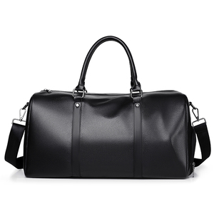 Bolsa de Viaje de Cuero Genuino para Hombre, Bolsa de Gimnasio con Cierre y Correa Ajustable, Bolsa de Fitness - Product Image 1
