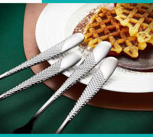 Vente en gros de fourchettes à dessert modernes en acier inoxydable, couverts en métal lourd poli miroir pour les dîners de mariage - Product Image 4