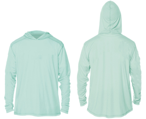 เสื้อตกปลาผู้ชายลายเรียบ 140 กรัม ผ้าโพลีเอสเตอร์ 100% ป้องกันรังสียูวี 50 ระบายอากาศได้ดี ดีไซน์แบบสวมหัว - Product Image 1