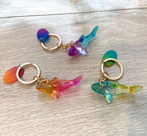 Porte-clés souvenir de requin kawaii de luxe en forme d'animal 3D imprimé UV de bonne qualité - Product Image 3