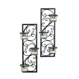 Ensemble de porte-bougies décoratifs dorés de qualité supérieure, à suspendre au mur, pour la décoration intérieure et les événements de mariage, au prix le plus bas - Product Image 4