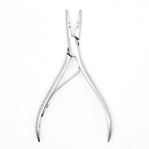 Pince de retrait d'extensions capillaires en acier inoxydable à mâchoires dentelées, outil de déchirage de micro-anneaux, fournitures de salon pour extensions - Product Image 1