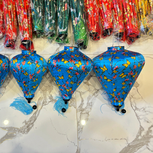 Wholesale Diamond Shape Silk Lanterns Vietnam Bamboo Frame Silk Lanterns Decorative Silk Lanterns For Wedding - Product Image 3