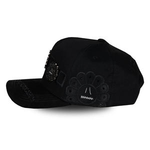 Casquette de baseball en daim de haute qualité avec emblème métallique or rose et strass, chapeau de sport de luxe pour homme - Product Image 2