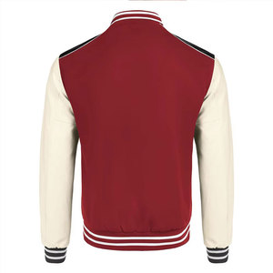 Veste d'hiver stylée de type varsity en tissu doux avec col en tricot côtelé et fermeture avant à boutons-pression durables - Product Image 2