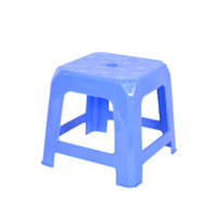 Chaise de salle à manger carrée basse, tabouret ottoman en plastique épais, confortable, moderne, durable, léger et empilable pour adultes et enfants