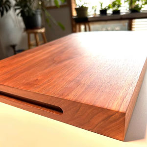 Planche à découper et plateau de service en bambou, forme rectangulaire durable, épaisseur 12 mm, passe au lave-vaisselle - Product Image 1