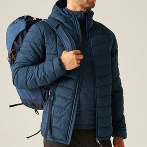 Veste d'hiver rembourrée pour homme avec logo personnalisé, 90% duvet, épaisse, zippée, chaude, décontractée, de haute qualité - Product Image 3