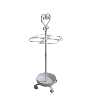 Porte-parapluie classique en fer galvanisé avec revêtement en poudre, design cannelé, capacité unilatérale, autoportant pour la décoration de la maison, des hôtels et des halls d'entrée - Product Image 6