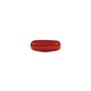 Synthetic Red Coral Cabochons 6 Carat Lot 4x6mm for Earring Making - Product Image 1