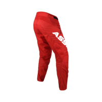 Pantalon de VTT pour homme blanc avec logo ASS, impression par transfert thermique, matière polyester et nylon, fermeture à boutons