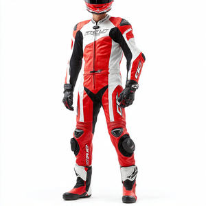 Ensemble de combinaison de moto en cuir pour homme, veste et pantalon, tenue de motard intégrale, été et hiver, imprimé - Product Image 1