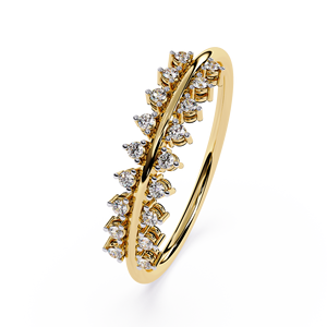 แหวนเพชรทองคำขาว 14k สำหรับผู้หญิง ทรงกลมเจียระไนแบบบริลเลียนท์ คลาสสิก สามารถสวมซ้อนกันได้ เหมาะสำหรับเป็นเครื่องประดับหมั้น - Product Image 3