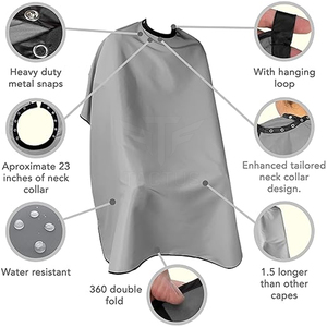 Capa de Peluquería de Primera Calidad, Diseño Moderno, Tela Suave, Cómoda de Usar - Product Image 4