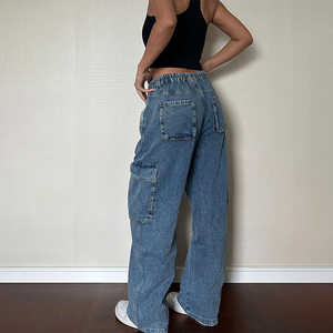 Custom Women's High Waist Casual Washable Pencil Pants Jeans Eco-Friendly Breathable - Product Image 4