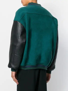 OEM <b>Men's</b> Manufacturer Heavyweight Fabric Custom Oversized Bomber Satin <b>Baseball</b> Varsity <b>Jackets</b> Wholesale Custom - Product Image 3