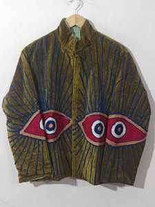 Veste en velours de coton matelassée Suzani indienne faite à la main, motif brodé à la main, col montant, unisexe, pour l'automne et l'hiver - Product Image 2