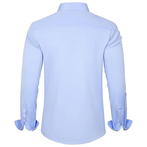 Camisa de Vestir Azul Claro para Hombre, Personalizada para Empresas, Manga Larga, Corte Entallado, Cierre de Botones, Clásica, Formal, de Algodón, para Negocios - Product Image 2