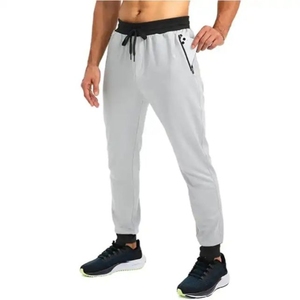 Wholesale <b>Slim</b> Fit Men's <b>Jogger</b> Pants Black Cotton Polyester Trousers for Adults - Product Image 3