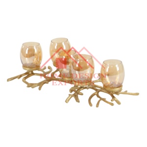 Accueil Hôtels et restaurants 2025 Dernier décor à la maison Bougeoir branche d'arbre en métal Décoration de la maison Bougeoir en aluminium - Product Image 2