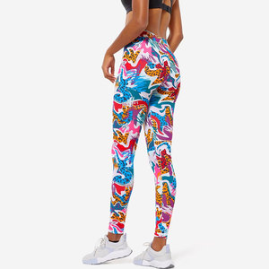 Leggings Deportivos de Cintura Alta Elástica, Compresión Personalizada, Ecológicos, Transpirables, de Poliéster/Nailon para Mujer, Yoga, Fitness, Gimnasio - Product Image 5