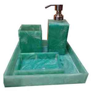 Ensemble de salle de bain élégant en résine blanche mate, collection rectangulaire haut de gamme, facile à nettoyer - Product Image 6