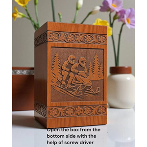 Personalized Rosewood Guitar Cremation Urn with Wings: Engraved <b>Memorial</b> Urn <b>Memorial</b> <b>Keepsake</b> by AYAANS - Product Image 4