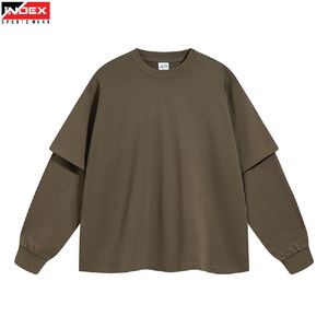 เสื้อยืดสองชั้นคุณภาพสูงสำหรับผู้ชายและผู้หญิง ทันสมัย สวมใส่สบาย ระบายอากาศได้ดี แฟชั่นอินเทรนด์ ใส่ได้ทุกวัน ดีไซน์ทันสมัย - Product Image 1