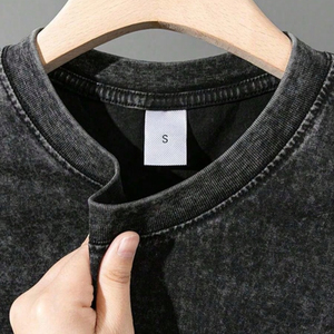 เสื้อยืดโอเวอร์ไซส์ทรงหลวมสไตล์วินเทจ Y2K ยูนิเซ็กซ์ ล้างสีแบบแอซิดวอช คอโอ ทรงแบ็กกี้ ระบายอากาศได้ดี ไซส์พลัส สตรีทแวร์ ฮิปฮอป - Product Image 5