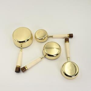 Juego de Tazas y Cucharas Medidoras de Acero Inoxidable con Mango de Resina Blanca, Herramientas para Hornear, Cuchara Medidora de Café, Accesorios para Bartending - Product Image 5