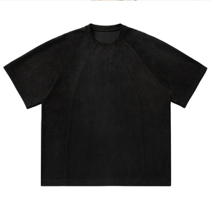 เสื้อยืดโอเวอร์ไซส์สไตล์วินเทจขาดๆ สำหรับผู้ชาย สตรีทแวร์ ผ้าฝ้ายฟอกสี แขนสั้น ทรงหลวม แฟชั่นลำลอง ฤดูร้อน - Product Image 4