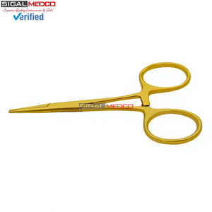 Pinzas Mosquito Premium Rectas con Mango Dorado de 3.5 Pulgadas, Pinzas Hemostáticas con Bloqueo, Instrumento Quirúrgico de Acero Inoxidable para Uso General - Product Image 3