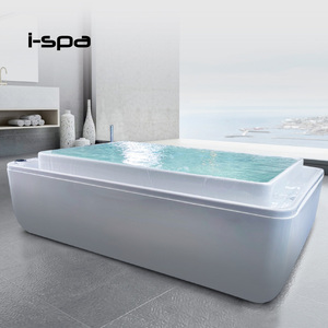 Bañera de Hidromasaje Rectangular de Acrílico Empotrada en la Isla, con Diseño Moderno para Uso en Spa, Marca I-Spa - Product Image 2