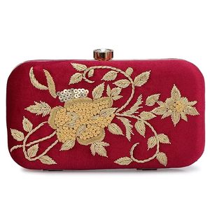 กระเป๋าคลัทช์ปักลายทำมือ ราคาประหยัด กระเป๋าถือผู้หญิงทันสมัยสำหรับงานแต่งงาน งานปาร์ตี้ และงานเฉลิมฉลองต่างๆ - Product Image 4