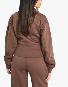 Nouveau Sweat à Capuche Femme Hiver 2026 en Coton Tissé 340 GSM, Couleur Personnalisée Imprimée sur le Devant, Style Streetwear – Vente en Gros - Product Image 2