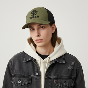 Gorra de Béisbol Trucker Personalizada 2026 con Logotipo 3D Bordado, Malla Naranja y Negra, Ajustable con Cierre a Presión, OEM - Product Image 6