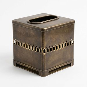 Porta Servilletas de Latón Antiguo de 14 cm, Hecho a Mano, Diseño Perforado Meenar, para Decoración del Hogar y Hoteles, Compatible con Cajas Estándar - Product Image 6