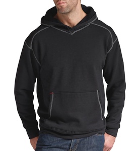 Sweat-shirt à capuche décontracté pour homme, style streetwear, couleur unie, 100% coton molletonné, séchage rapide, coupe ample, imprimé, pour l'hiver - Product Image 1