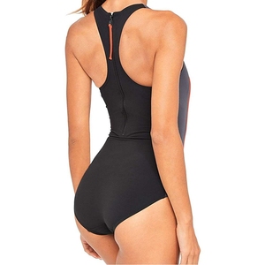 Custom made ladies swim suit one piece athletic swimwear racerback design quick dry fabric comfortable fit bulk order - Product Image 2