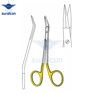 Ciseaux chirurgicaux Giunta 13,5 cm / 5-1/4 pouces TC Gold, acier inoxydable de qualité supérieure, instrument de coupe de précision - Product Image 2